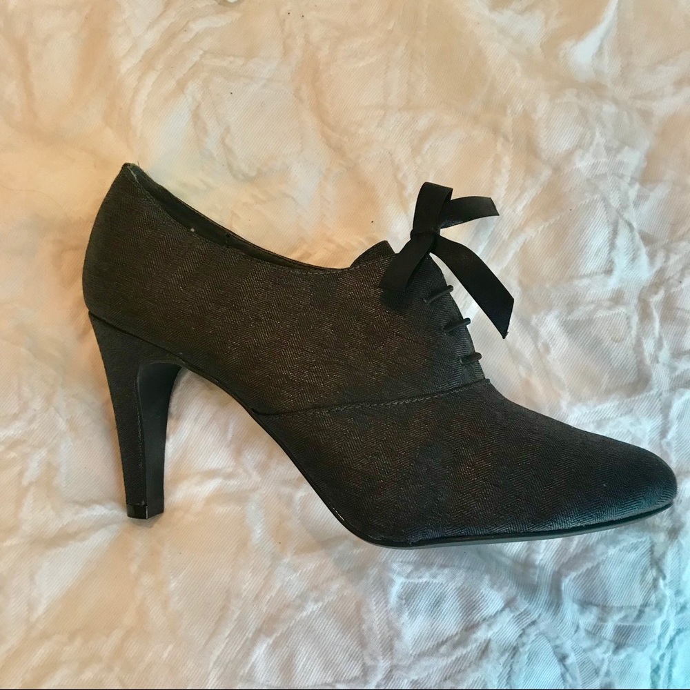 Metallic Black Booties